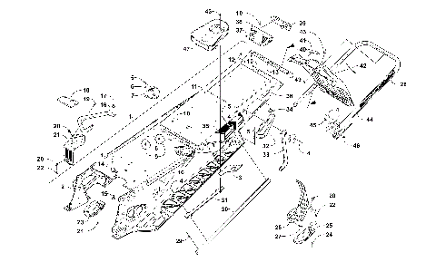 TUNNEL, REAR BUMPER, AND SNOWFLAP ASSEMBLY [104394]