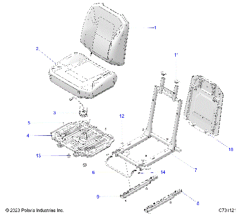 BODY, SEAT ASM., DRIVER - R25X6W1RB9/BD/BM (C731121)
