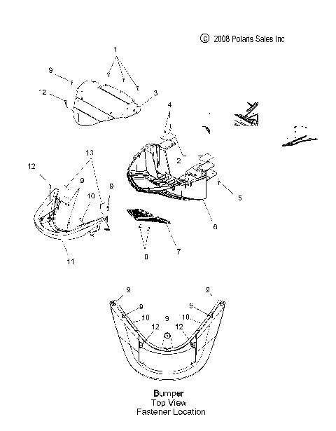BODY, FRONT BUMPER and NOSEPAN - S09PR6KS/KE (49SNOWBUMPER09600SHIFT)