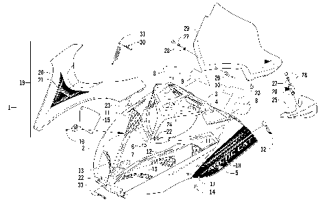 HOOD AND WINDSHIELD ASSEMBLY [87228]