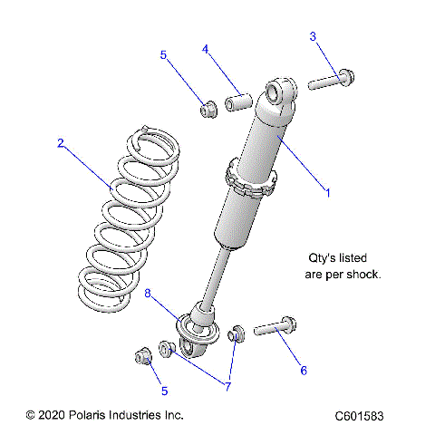 SUSPENSION, SHOCK, IFS (7045976) - S24TLF9FS (C601583)
