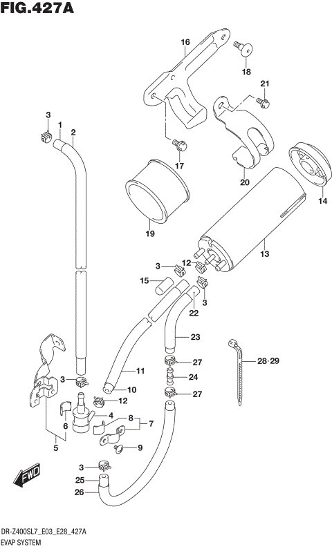 EVAP SYSTEM (DR-Z400SL7 E33)