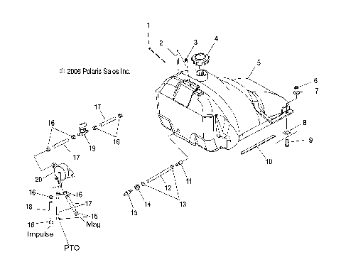 FUEL SYSTEM, FUEL TANK AND PUMP - S08NB3AS (49SNOWFUEL08340)