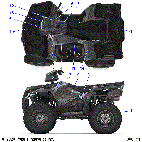 BODY, DECALS - A20SHE57FP/S57CP/FP/CU/EP (900151-01)