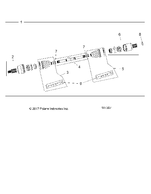 DRIVE TRAIN, DRIVE SHAFT, FRONT - A19SVS95CR/ER (101307)