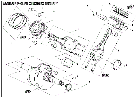 CRANKSHAFT & CONNECTING ROD & PISTON ASSY.