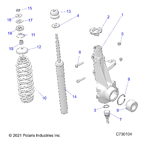 SUSPENSION, FRONT STRUT - R22MAA57F1/SF1/F9/C1/E1/C9/E9/CK/EK (C730104)