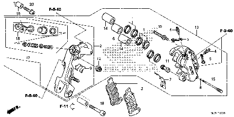 LEFT FRONT BRAKE CALIPER