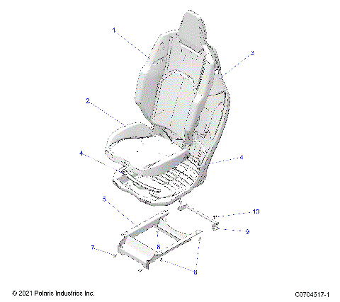 BODY, SEAT ASM., PASSENGER