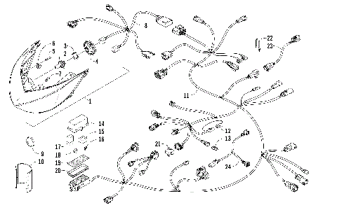 HEADLIGHT AND WIRING ASSEMBLIES [101016]