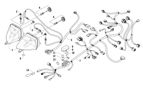HEADLIGHT AND WIRING ASSEMBLIES