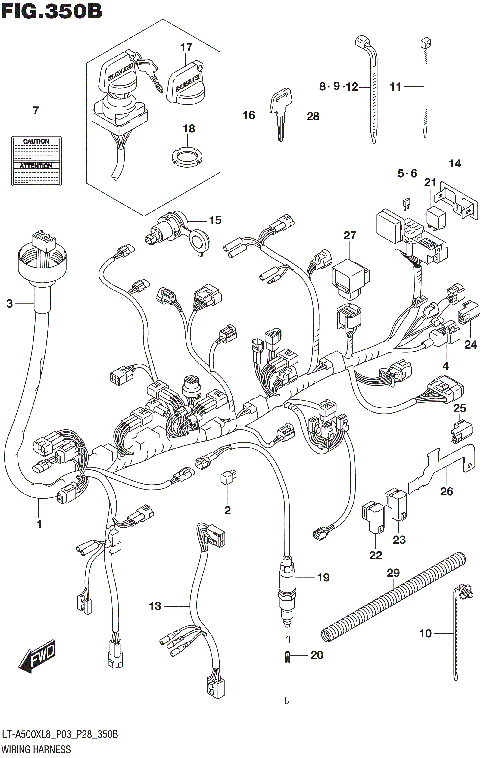 WIRING HARNESS (LT-A500XL8 P28)
