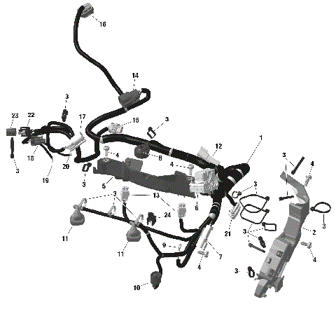 01- ROTAX - Engine Harness And Electronic Module - DSHOT