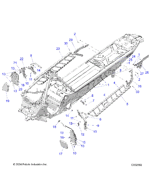 CHASSIS, FOOTRESTS, AND RUNNING BOARDS - S25TFG8MS/8ME (C602882)