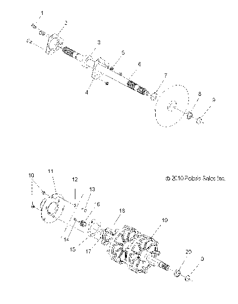 DRIVE TRAIN, JACKSHAFT and DRIVESHAFT - S12PB6HSA/HSL/HEA (49SNOWDRIVETRAIN11600SHIFT)