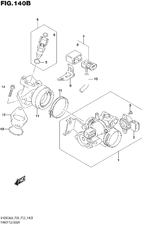 THROTTLE BODY (UH200AL6 P33)