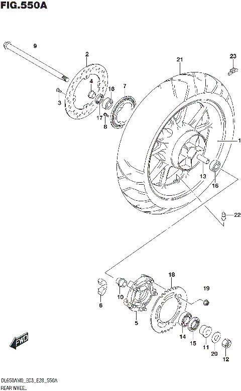 REAR WHEEL (DL650A)