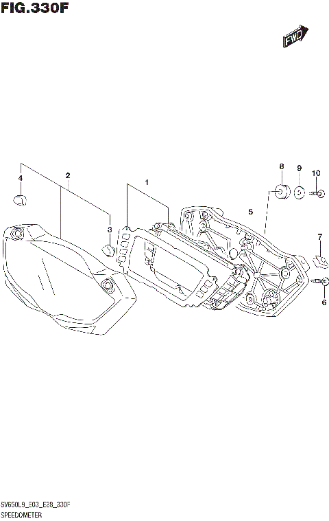 SPEEDOMETER (SV650XAL9 E33)