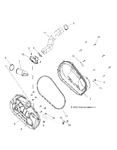 DRIVE TRAIN, CLUTCH COVER and DUCTING - Z16VHA57A2/EAK/AS (49RGRCLUTCHCVR14RZR570)