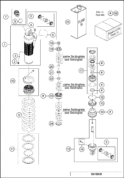 SHOCK ABSORBER DISASSEMBLED