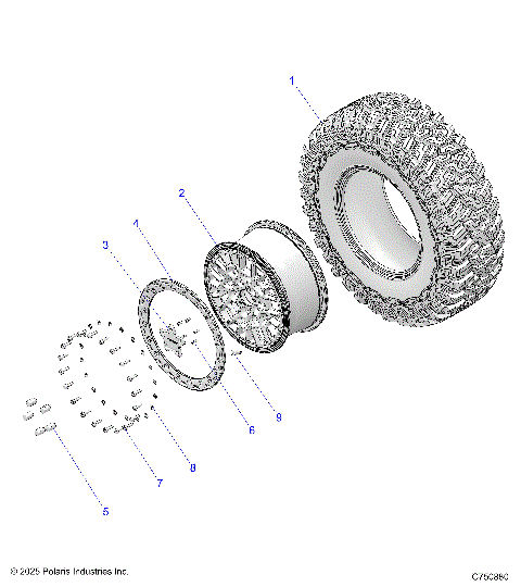 WHEELS, FRONT/REAR - Z26RPK2KAR/BR/AV/BV/AC/BC/AJ/BJ (C750880)
