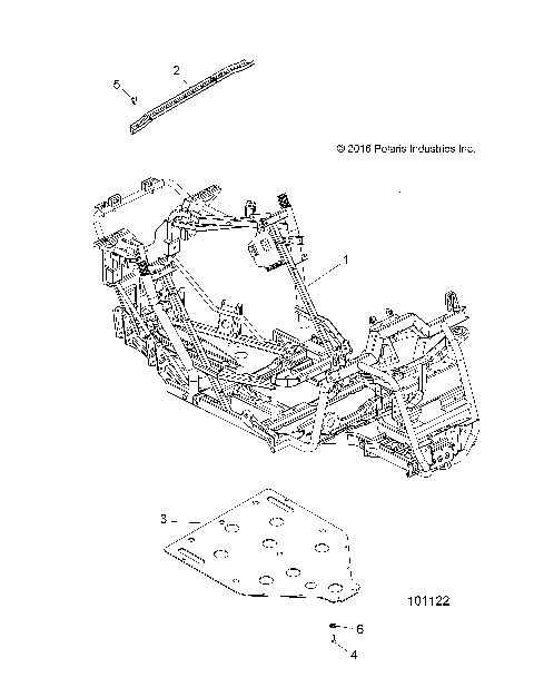 CHASSIS, MAIN FRAME AND SKID PLATE - A17DAA50A7 (101122)