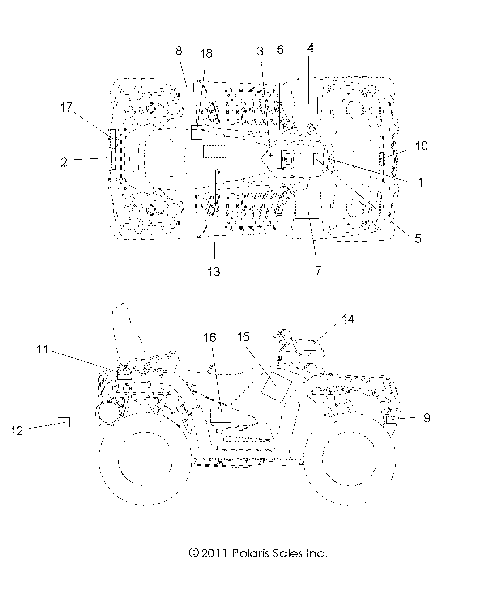 BODY, DECALS - A12DN5EAF/EAR (49ATVDECAL12SPTRGEPS)