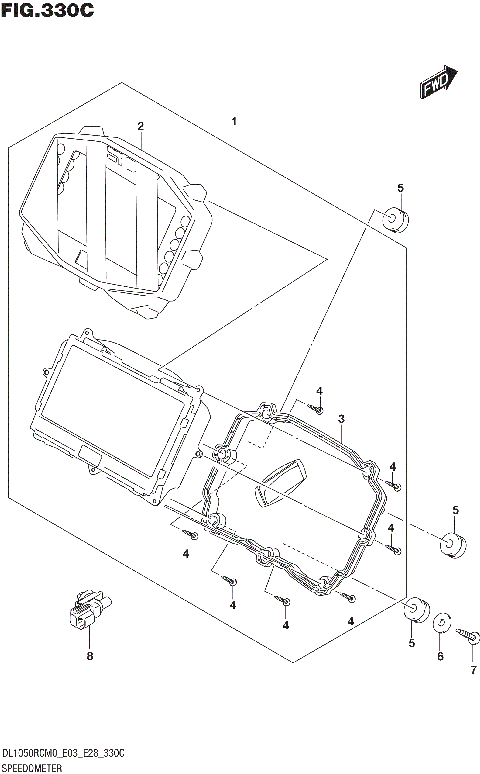 SPEEDOMETER (DL1050RC:E28)