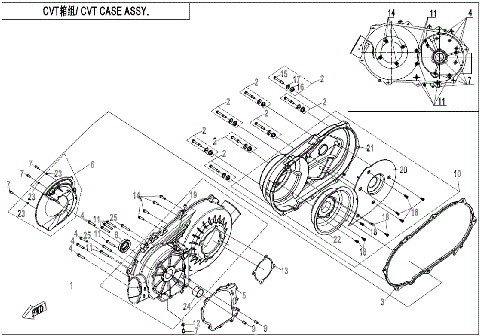 CVT CASE ASSY