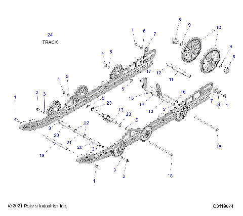 SUSPENSION, REAR and TRACK - S23CEF5TSL (C0119074)