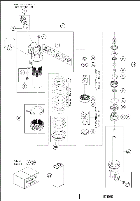 SHOCK ABSORBER DISASSEMBLED
