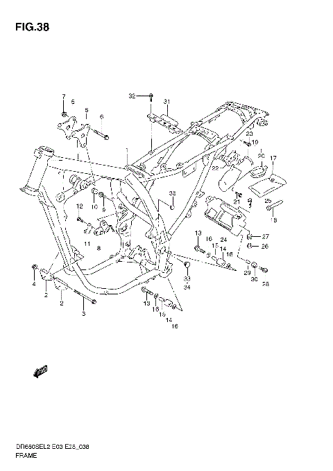 FRAME (DR650SE L2 E33)