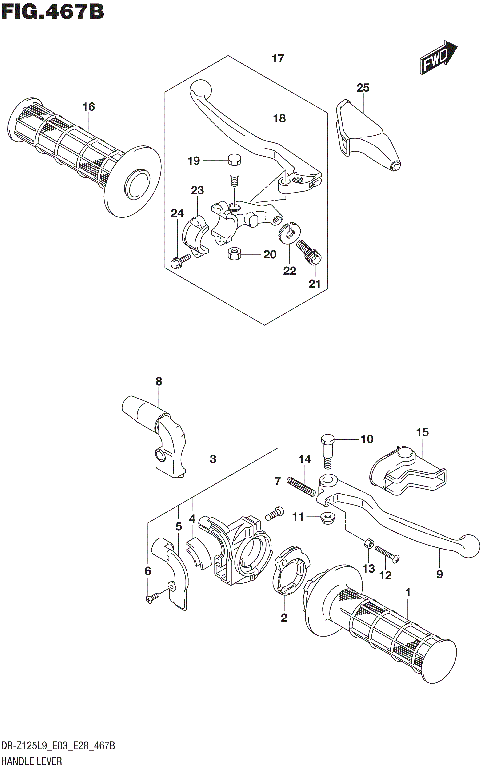 HANDLE LEVER (DR-Z125LL9 E03)