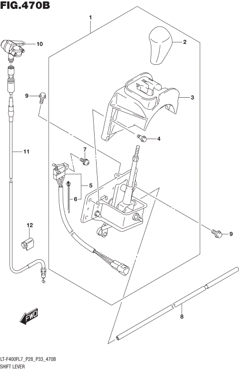 SHIFT LEVER (LT-F400FL7 P33)