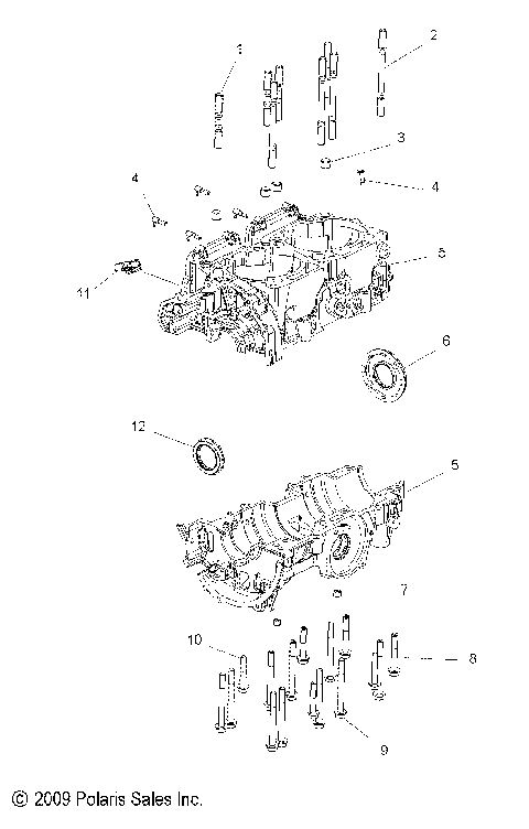 ENGINE, CRANKCASE - S15PU6NSL/NEL (49SNOWCRANKCASE10600IQ)
