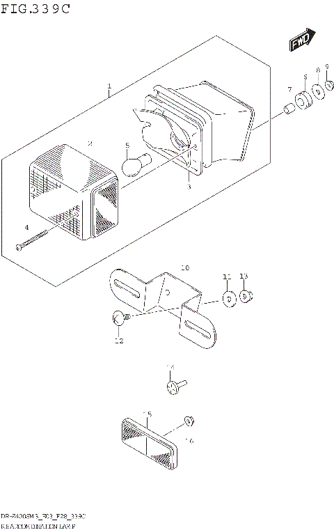 REAR COMBINATION LAMP (DR-Z400SM3 E33)