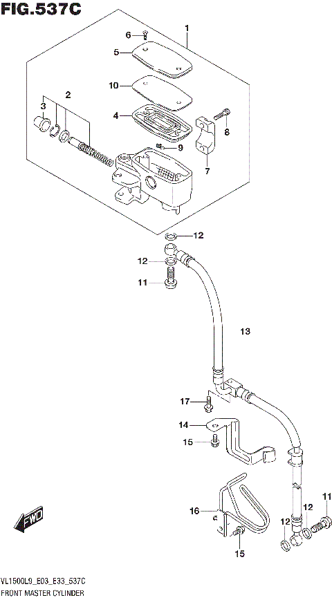 FRONT MASTER CYLINDER (VL1500TL9 E03)
