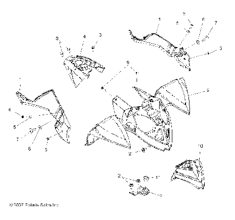 BODY, FRONT CAB and SIDE PANELS - A08GP52AA (49ATVCAB08OUT525S)