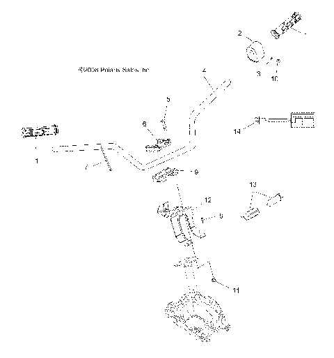 STEERING, HANDLEBAR and CONTROLS - A09TN76AL/AX/AZ (49ATVHANDLEBAR09SPX2800)