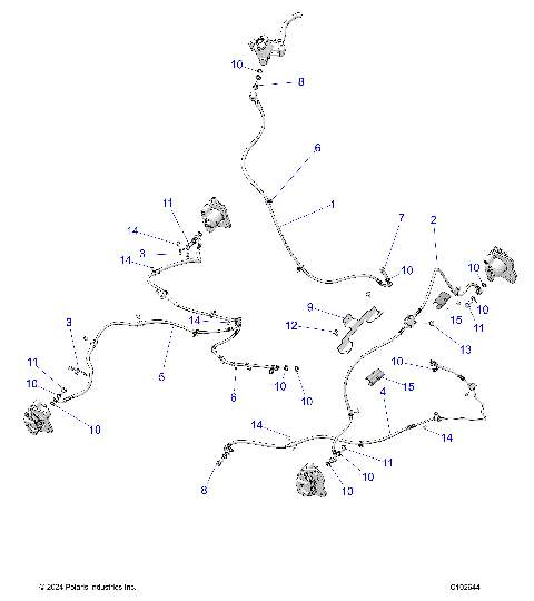 BRAKES, BRAKE LINES - A25SKE57C1/CK/E1/EK (C102644)