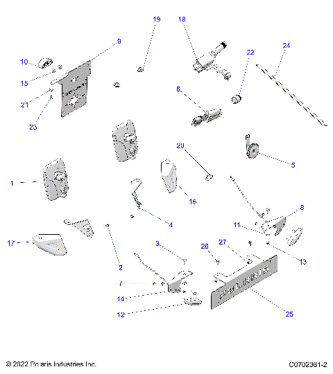 ELECTRICAL COMPONENTS, LICENSE PLATE AND MIRRORS - G23GAB99CG/FG (C0702361-1)