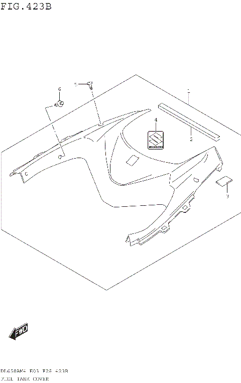 FUEL TANK COVER (DL650AM4 E28)