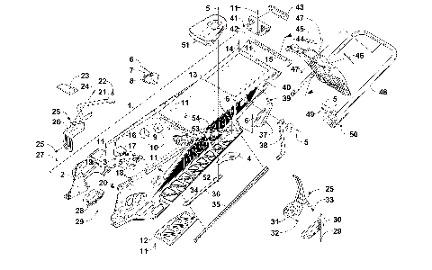 TUNNEL, REAR BUMPER, AND SNOWFLAP ASSEMBLY [102140]