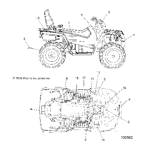 BODY, DECALS - A17SDA57A1/E57A2 [100502]