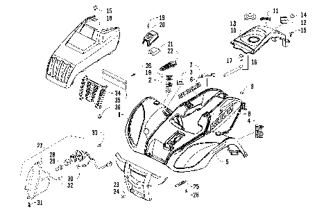 FRONT BODY PANEL AND HEADLIGHT ASSEMBLIES [89367]