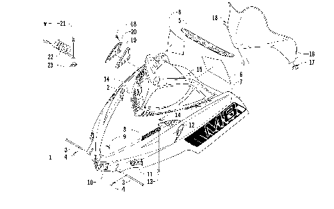 HOOD AND WINDSHIELD ASSEMBLY [88428]