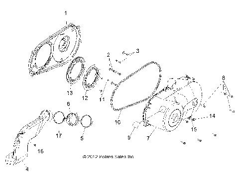 DRIVE TRAIN, CLUTCH COVER - R14RH76AA/76AC/7EAZ (49RGRCLUTCHCVR13800MID)