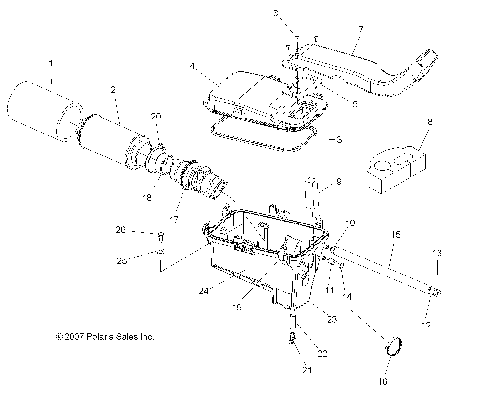 ENGINE, AIR INTAKE SYSTEM - A08TN76AA/AQ (49ATVAIRBOX08SPX27)