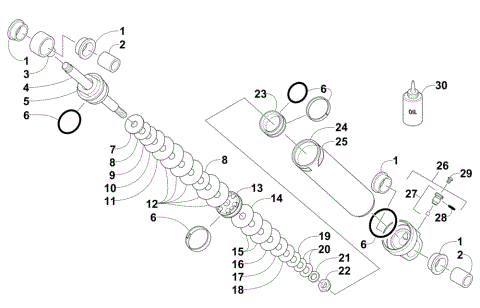 REAR SUSPENSION REAR ARM SHOCK ABSORBER