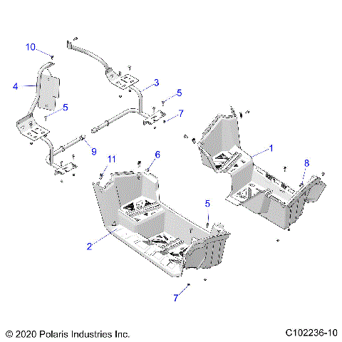 BODY, FOOTWELLS - A23SWE57F1/S57C1/C2/E1/E2 (C102236-10)